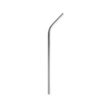 Stainless steel curved straw, 21.5 cm - Grunwerg