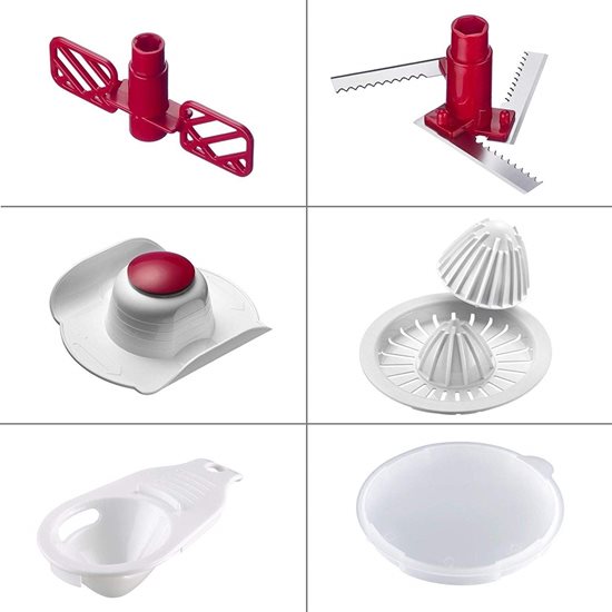 Mini manual food processor, red handle - Westmark