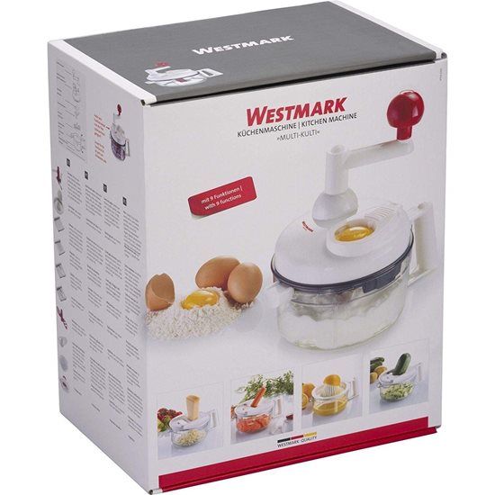 Mini manuel foodprocessor, rødt håndtag - Westmark