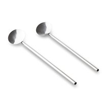 Set of 2 spoons for frappé, with straw, "Café Ole" -  Grunwerg
