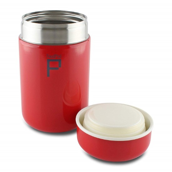 Termoisolerende "DrinkPod" beholder til væsker, 400 ml, Rød, Grunwerg 