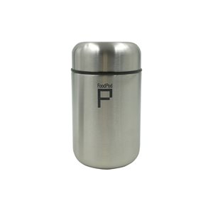 Thermo-insulating "DrinkPod" container for liquids, 400 ml, Silver colour -  Grunwerg 
