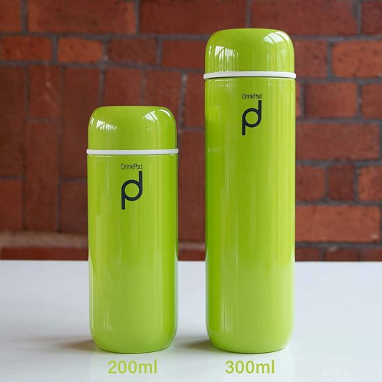 Thermally insulated bottle, 200 ml, stainless steel, "DrinkPod", Green - Grunwerg