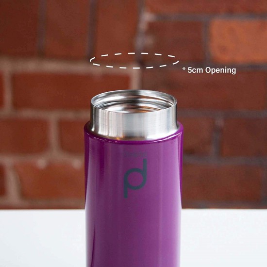 "DrinkPod" lämpöeristyspullo ruostumatonta terästä, 300 ml, violetti väri - Grunwerg