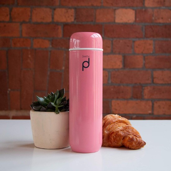 "DrinkPod" thermally insulating bottle made of stainless steel, 300 ml, Pink - Grunwerg