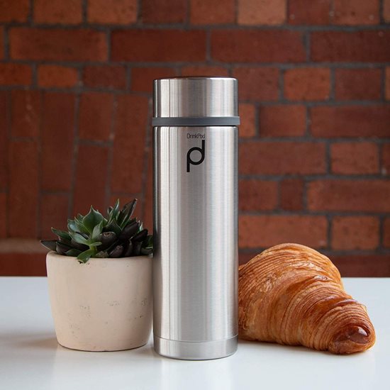 "DrinkPod" thermally insulating bottle made of stainless steel, 350 ml, Silver colour - Grunwerg