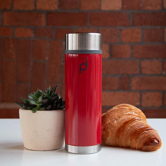 "DrinkPod" thermally insulating bottle made of stainless steel, 350 ml, Red - Grunwerg