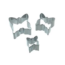 Set of 3 butterfly moulds, for cutting marzipan decorations – made by Kitchen Craft