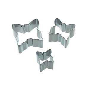 Set of 3 butterfly moulds, for cutting marzipan decorations – made by Kitchen Craft