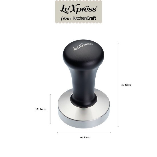 Kaffeestampfer, Edelstahl, 60 mm, „Le'Xpress“ – Kitchen Craft