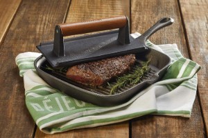Grillpress, 21 × 11 cm, gjutjärn - Kitchen Craft
