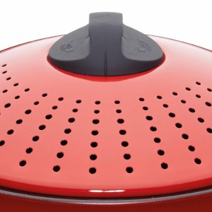 Pentola in acciaio al carbonio per cuocere la pasta 4 l, rossa - di Kitchen Craft