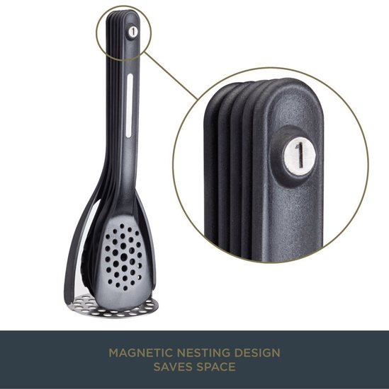 "MasterClass" 5-Piece magnetic cooking utensil set - Kitchen Craft