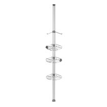 Shower caddy with holders for accessories, anodized aluminum - "simplehuman" brand