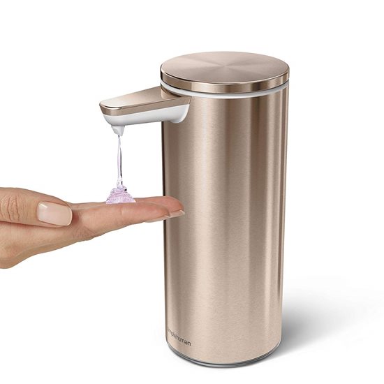 Dispensador de jabón líquido con sensor, 266 ml, 'Rose Gold' - simplehuman