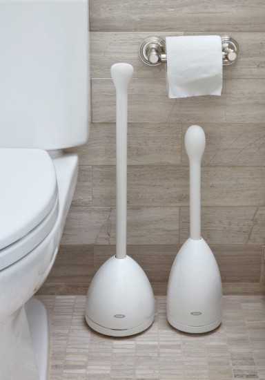 Scopino con supporto, per la pulizia del wc, 43,2 cm - OXO
