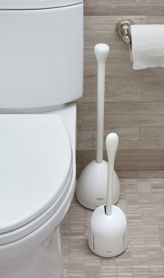 Brush with holder, for toilet cleaning, 43.2 cm - OXO