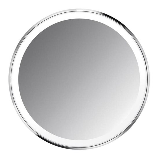 Pocket makeup mirror, with sensor, 10.4 cm, Silver - "simplehuman" brand