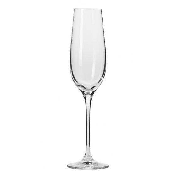 Комплект чаши за шампанско от 6 части, кристално стъкло, 180 мл, "Harmony" - Krosno