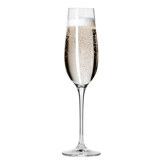 6-osaline šampanjaklaasi komplekt, valmistatud kristallilisest klaasist, 180 ml, "Harmony" - Krosno