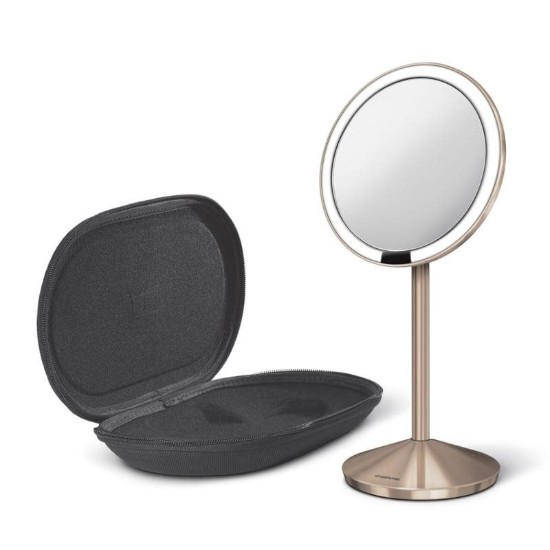 Scáthán makeup le braiteoir, 11.5 cm, Rose Gold - simplehuman