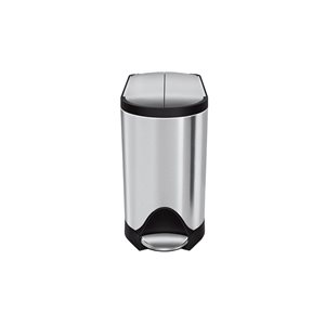 Trash can with pedal, 10 L, stainless steel - "simplehuman" brand