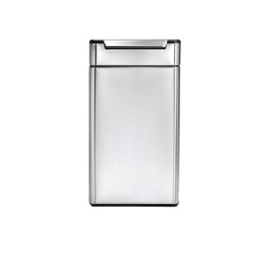 Šiukšliadėžė su liečiama juostele, 40 l, plona, ​​nerūdijančio plieno – simplehuman