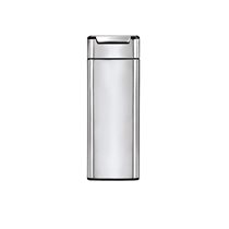 Slim trash can, with upper pedal, 40 L, stainless steel - "simplehuman" brand