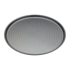 Perforated pizza tray, steel, 32 cm - Kitchen Craft