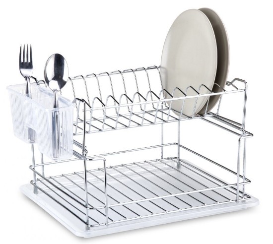 Droogrek voor servies en bestek, 37 x 30 x 24 cm - Tekno-tel