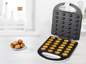 Walnut-shaped cookie maker, for filling 12 cookies, 1400W - Zokura