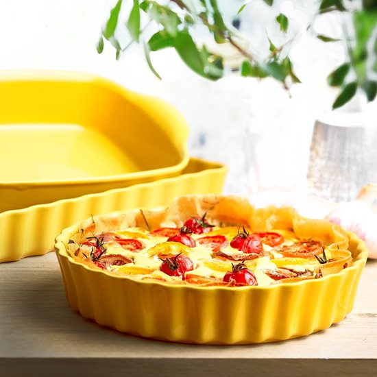 Plat à tarte, céramique, 29cm/1,98L, Provence Yellow - Emile Henry