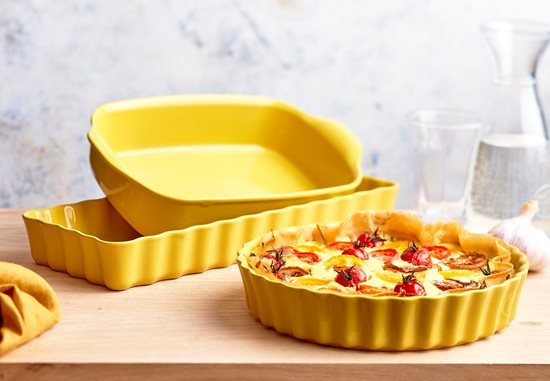 Plat à tarte, céramique, 29cm/1,98L, Provence Yellow - Emile Henry