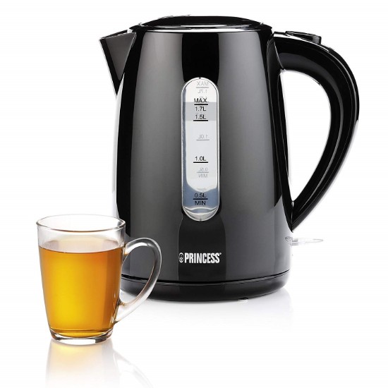 Elektriskā tējkanna "Classic", 1,7 L, 2200 W, Melna - Princess
