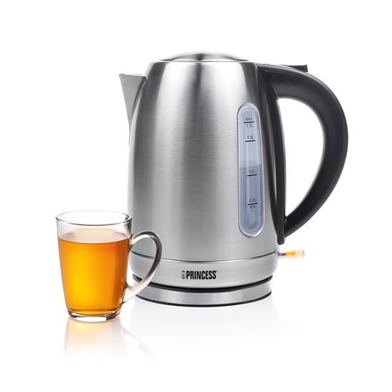Electric kettle, 1.7 L, 2200 W, stainless steel - Princess brand