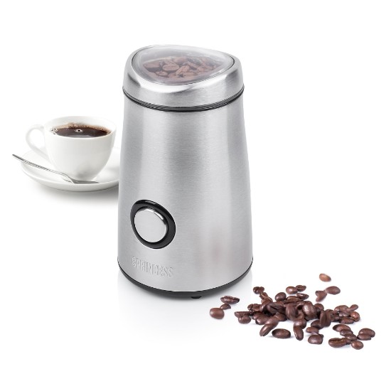 Elektrický mlýnek na kávu Deluxe, 150 W, 50 g, Barva Stříbrná - Princess