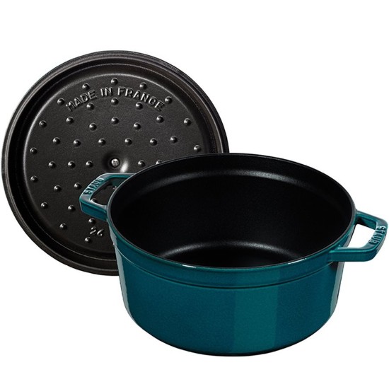 Cocotte főzőedény, öntöttvas, 26cm/5,25L, La Mer - Staub