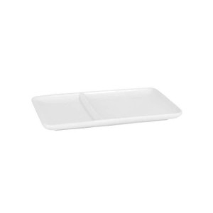 Platou portelan dublu compartimentat, 23,5 x 14 cm - Viejo Valle