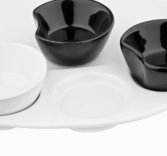 Platter with 3 bowls for sauce, 34 x 28 cm - Viejo Valle