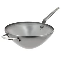"Mineral B" wok pan, steel, 40 cm  - "de Buyer" brand