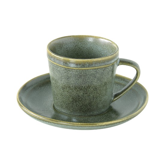 Teekuppi lautasella, 225 ml, vihreä, "Essential" - Nuova R2S
