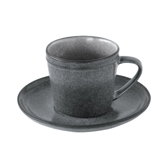 Taza de té con platillo "Essential", 225 ml, Gris - Nuova R2S