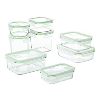 8-piece food container set, glass - Glasslock