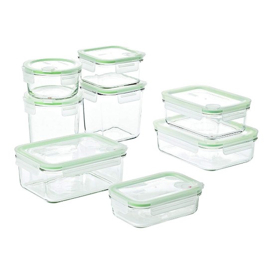 8-piece food container set, glass - Glasslock