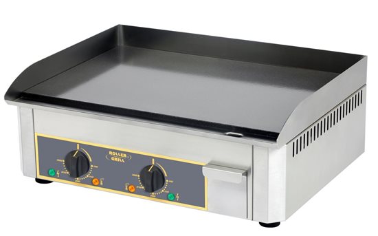 PSR 600 E elektrische grill met kookplaat van koolstofvrij staal, 2 x 3000 W - merk Roller Grill