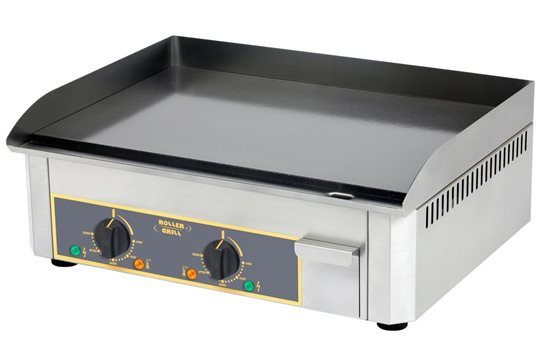 Parrilla eléctrica con placa calefactora PSR 600 E de acero descarbonizado, 2 x 3000 W - marca Roller Grill