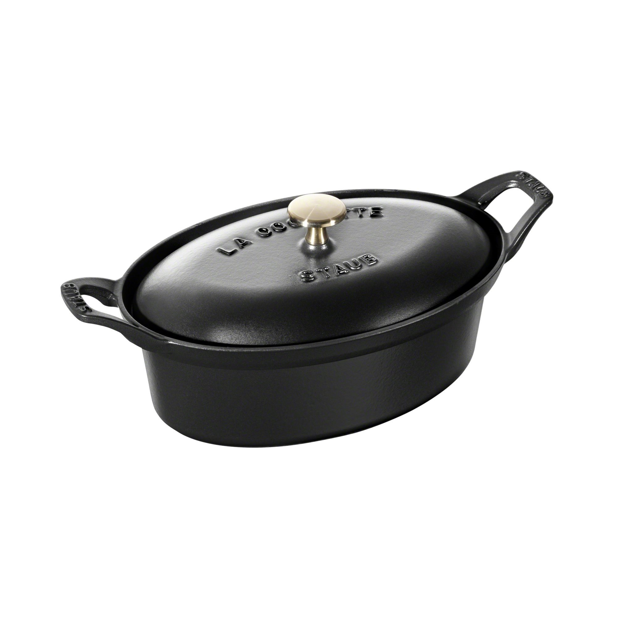 academic to manage lid Cocotte" oval cooking pot made of cast iron, "La Coquette" 23 cm/1.7 l,  <<Black>> - Staub | KitchenShop