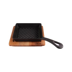 Grill pan set with serving support - LAVA