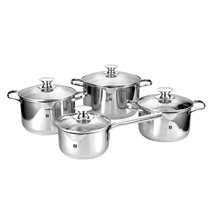 Stainless steel cookware set, 8 pieces - Zokura