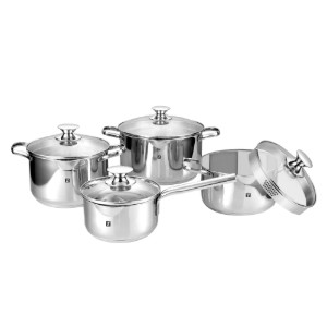 Set pentole in acciaio inox, 8 pezzi - Zokura